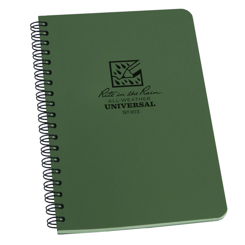 Rite in the Rain 4.625 in. W X 7 in. L Wire-O Green All-Weather Notebook