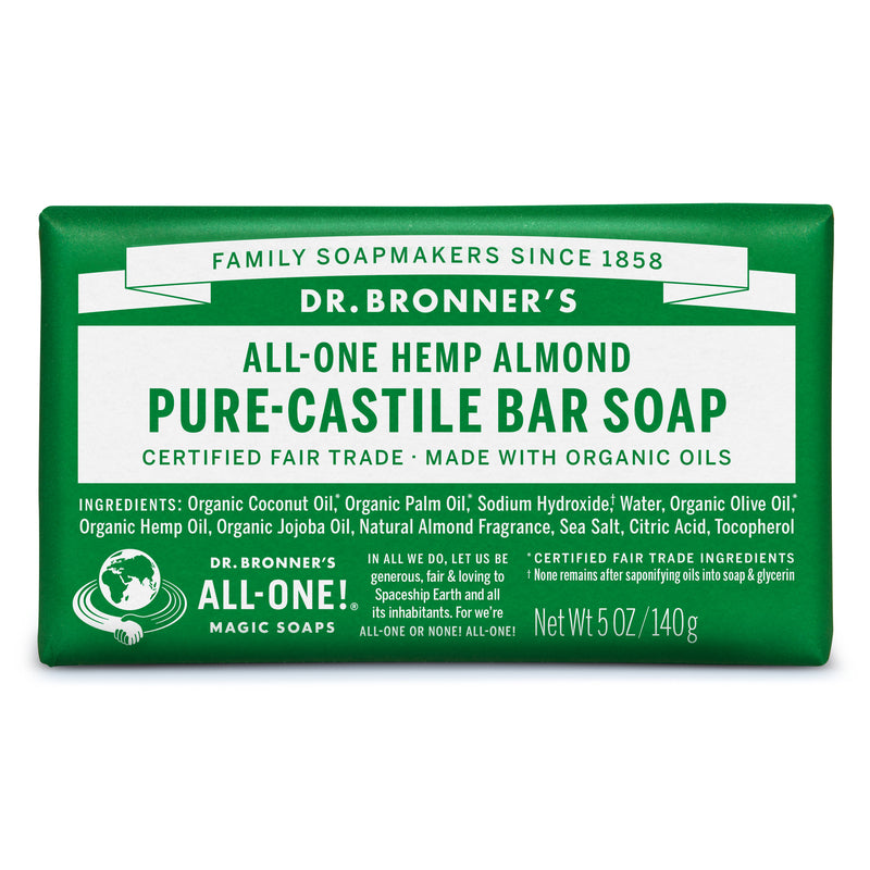 Dr. Bronner's Organic Almond Scent Pure-Castile Bar Soap 5 oz