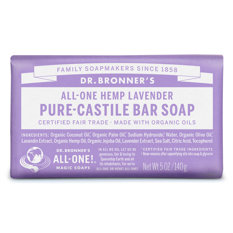 Dr. Bronner's Organic Lavender Scent Pure-Castile Bar Soap 5 oz