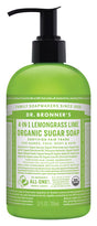 Dr. Bronner's Organic Lemongrass Lime Scent Sugar Scrub 12 oz