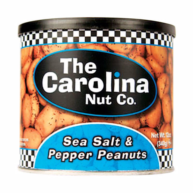 Carolina Nut Co. Sea Salt and Pepper Peanuts 12 oz Can