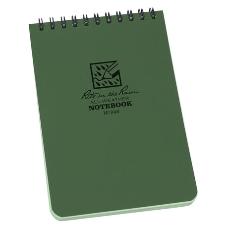 Rite in the Rain 4 in. W X 6 in. L Wire-O Green All-Weather Notebook