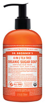 Dr. Bronner's 4-in-1 Organic Tea Tree Scent Sugar Soap 12 oz