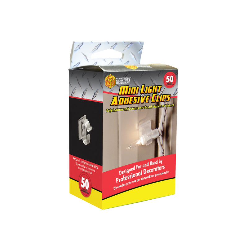 Adams .75 in. Mini Adhesive Light Clips 50 pk