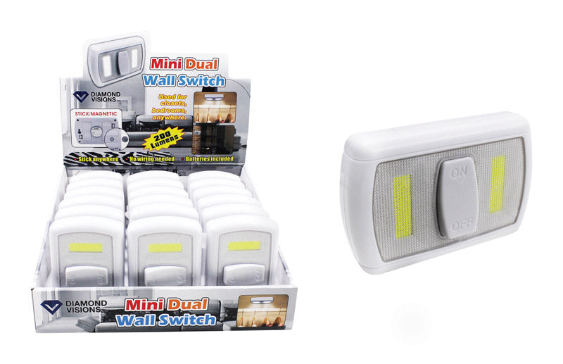 Diamond Visions Manual Battery Powered Mini COB LED Night Light w/Switch