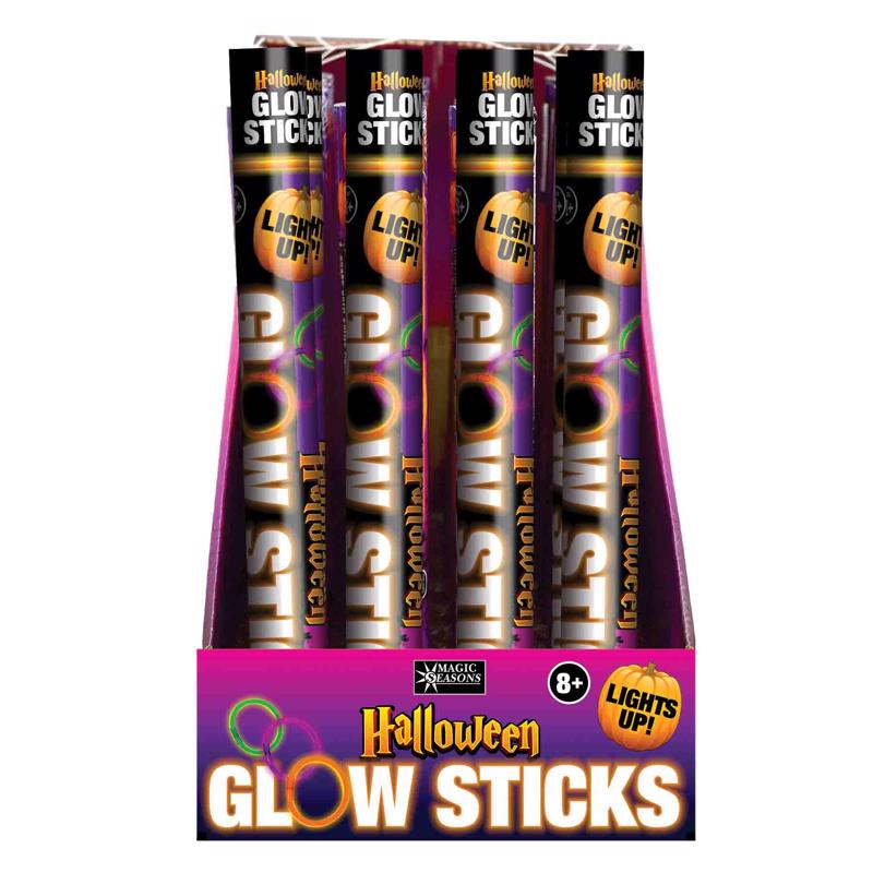 Magic Seasons Halloween Glow Sticks Plastic Assorted 8 pc