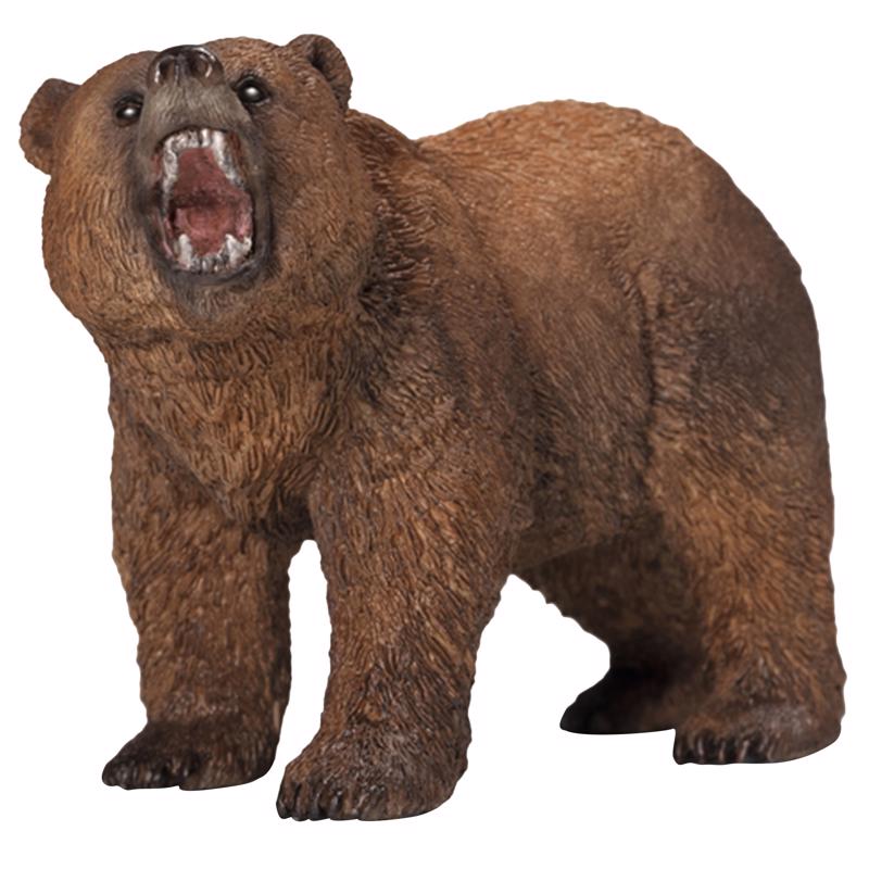 Schleich Wild Life Grizzly Bear Toy Plastic Brown