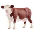 Schleich Farm World Hereford Cow Toy Plastic Brown/White