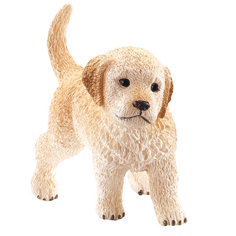 Schleich Farm World Golden Retriever Puppy Toy Plastic Brown/White