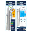 Hitt Brands Multicolored Plastic/Stainless Steel Straws