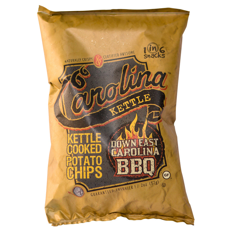 1 in 6 Snacks Carolina Down East BBQ Potato Chips 2 oz Bagged