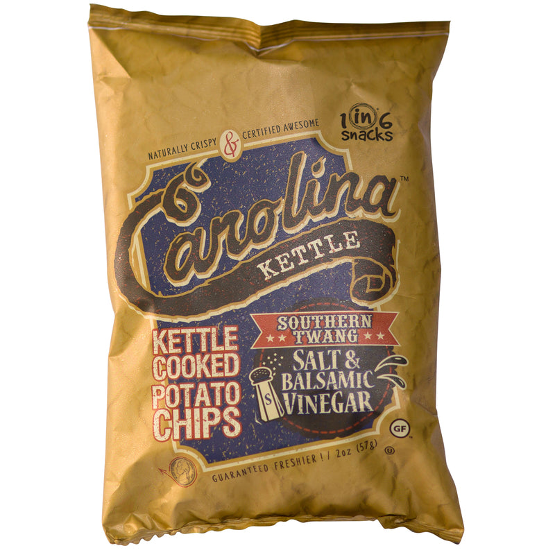 1 in 6 Snacks Carolina Salt & Balsamic Vinegar Potato Chips 2 oz Bagged