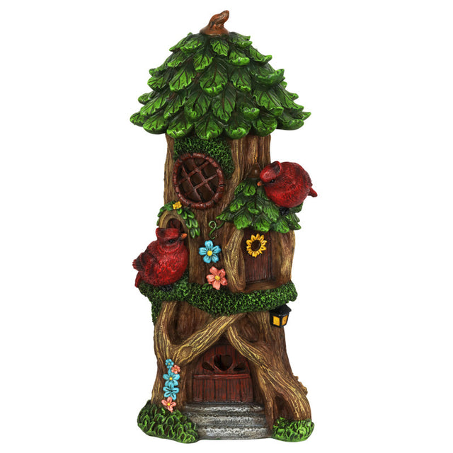 Exhart Resin Multi-color 14 in. Fairy House Garden Statue