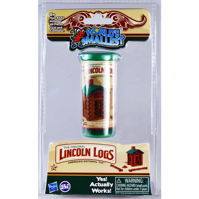 Super Impulse Worlds Smallest Lincoln Logs Wood Brown/Green 49 pc