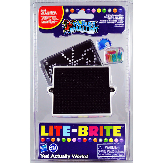 Super Impulse Worlds Smallest Lite Brite Plastic Multicolored 166 pc