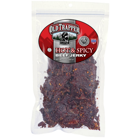 Old Trapper Hot & Spicy Beef Jerky 10 oz Bagged