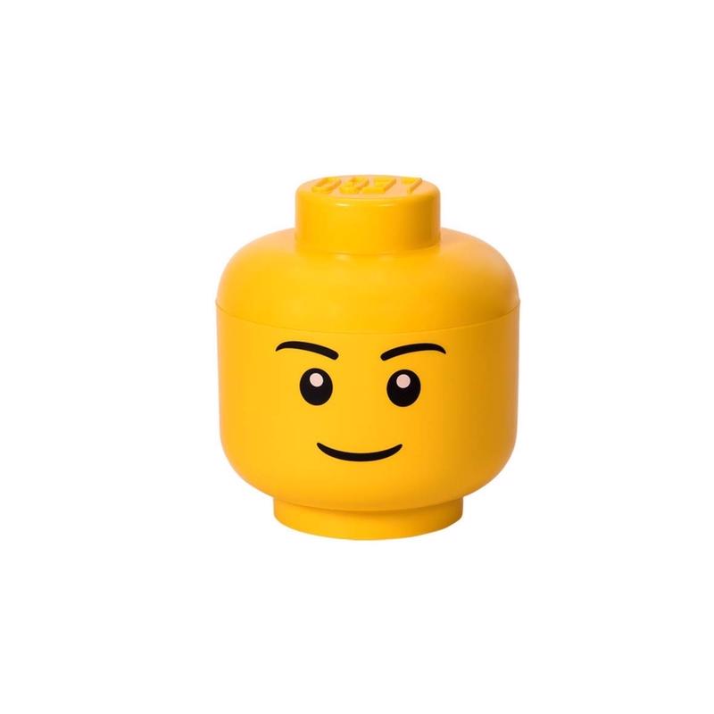 LEGO Storage Head Plastic Yellow 2 pc