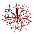 Celebrations Platinum LED Red Shimmer Sphere 16 in. Hanging Decor