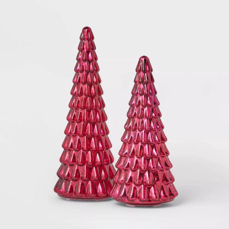 Celebrations Red Light-Up Christmas Tree 14.75 in.
