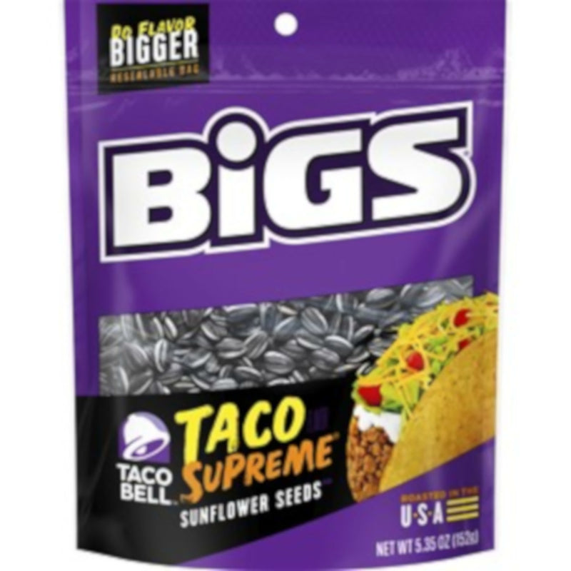 BIGS Taco Bell Taco Supreme Sunflower Seeds 5.35 oz Bagged