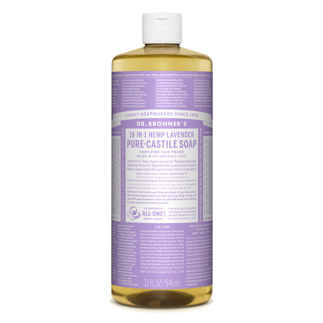 Dr. Bronner's Organic Lavender Scent Pure-Castile Liquid Soap 32 oz 1 pk