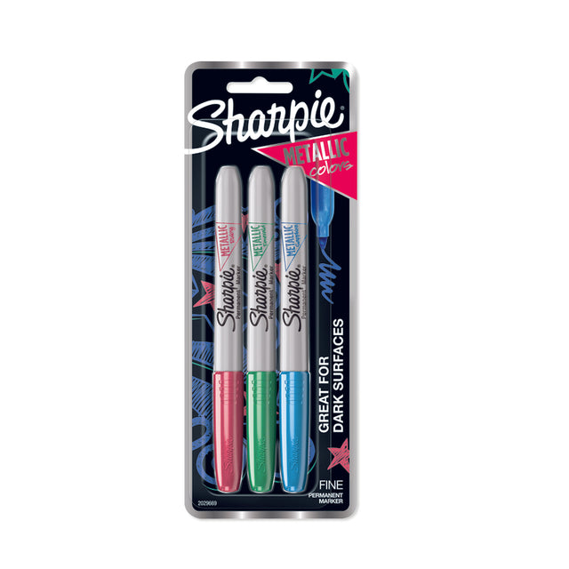 Sharpie Assorted Fine Tip Metallic Marker 3 pk