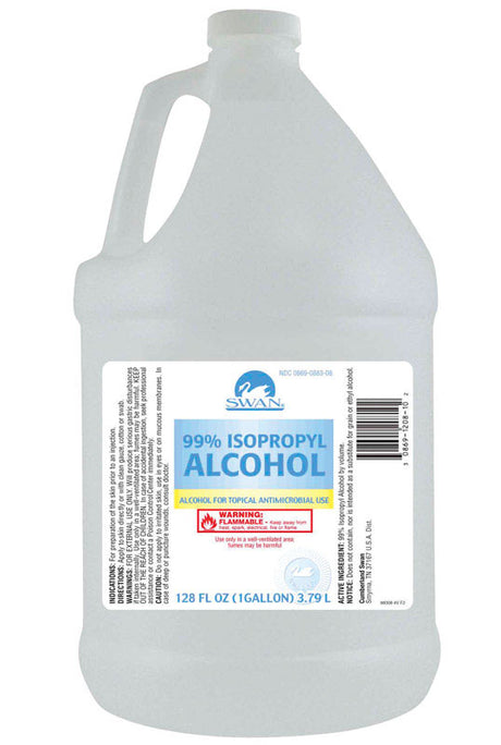 Swan 99% Isopropyl Alcohol 1 gal 1 pk