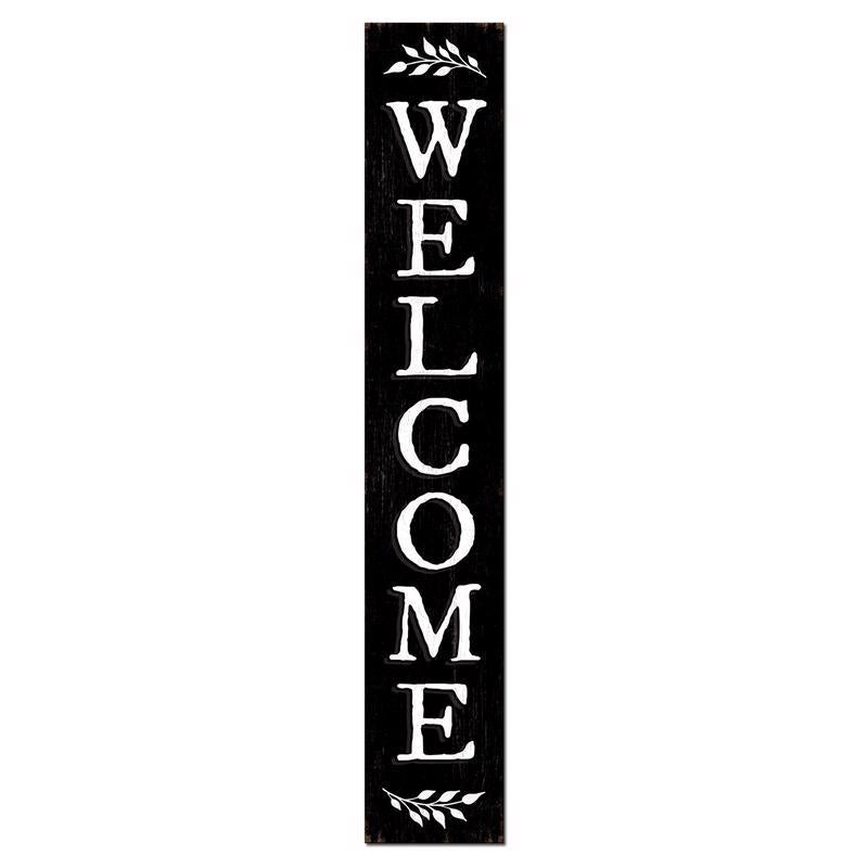 My Word! Multicolored Wood 46.5 in. H Welcome Black Porch Sign