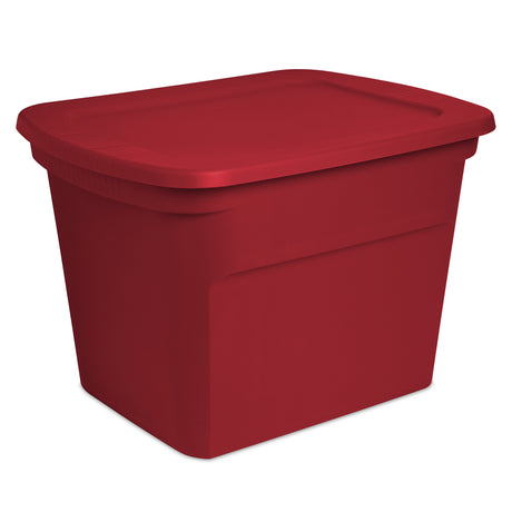 Sterilite 18 gal Red Storage Tote 15.63 in. H X 17.63 in. W X 23.5 in. D