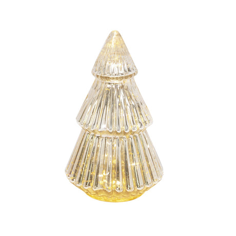 Gerson Gold Hand Blown Mercury Glass Indoor Christmas Decor 10.75 in.