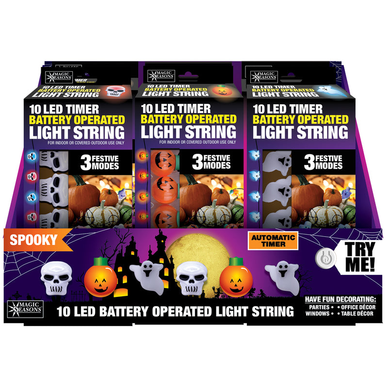 Magic Seasons Assorted 0 in. LED Spooky Light String Halloween Decor