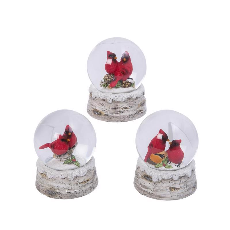 Gerson Multicolored Cardinal Snow Snowglobe 4.25 in.