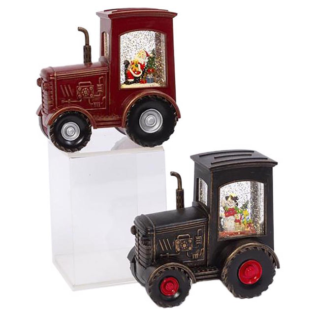 Gerson LED Assorted Holiday Tractor Indoor Christmas Decor 6.95 in.