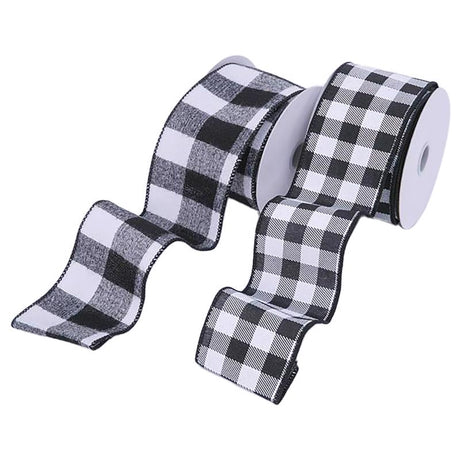 Gerson Black/White Buffalo Plaid Indoor Christmas Decor .01 in.