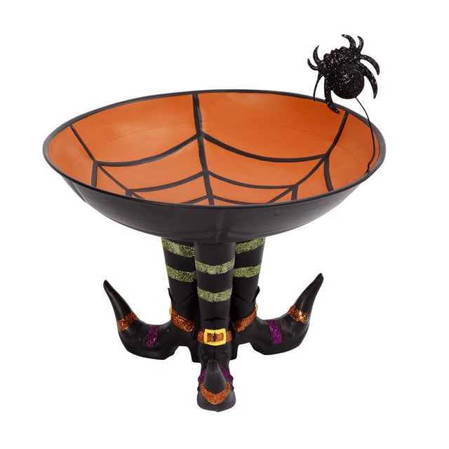 Gerson 11.25 in. Candy Bowl on Witch Boots Tabletop Decor