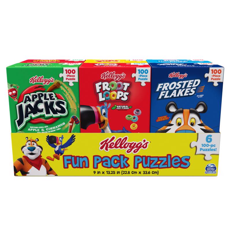 Spin Master Kellogg's Cereal Fun Pack Puzzles Multicolored