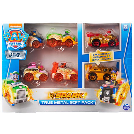 Spin Master Paw Patrol Spark True Metal Toy Cars Metal Multicolored 6 pc