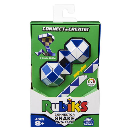 Spin Master Rubik's Snake 3D Puzzle Game Blue/White