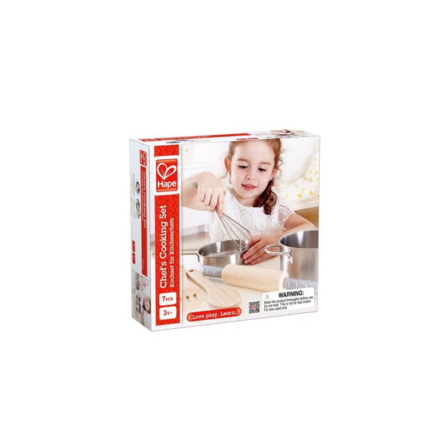 Hape Chef's Cooking Set Wood/Metal 7 pc