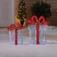 Celebrations LED Cool White Giftboxes 18 in. and 24 in. Yard Decor