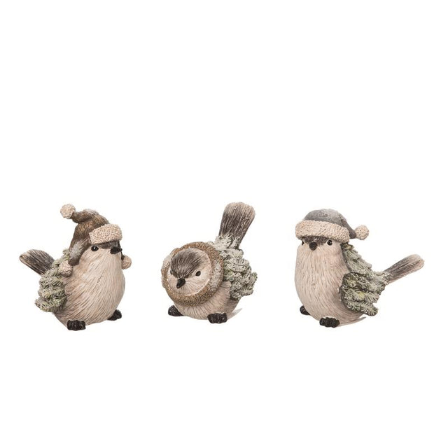 Transpac Assorted Snowbound Bird Figurine 4 in.