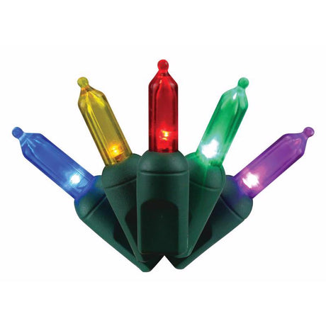 Celebrations Platinum LED T5 Multicolored 50 ct String Christmas Lights 25 ft.