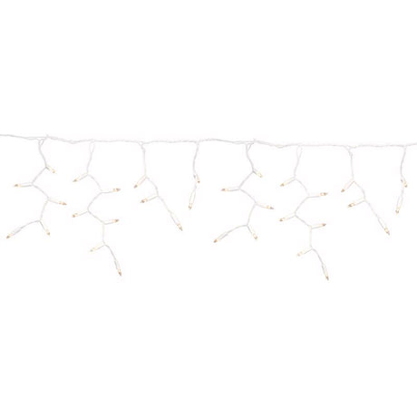 Celebrations Platinum LED T5 Warm White 100 ct Icicle Christmas Lights 9.5 ft.