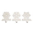 Transpac White Snowflake Stocking Holder 4.72 in.