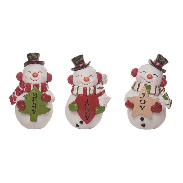 Transpac Multicolored Merry/Jolly/Joy Figurine 6 in.