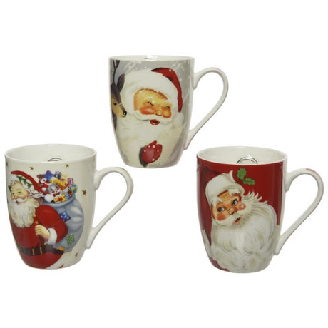 Decoris Multicolored Santa Mug 3.94 in.