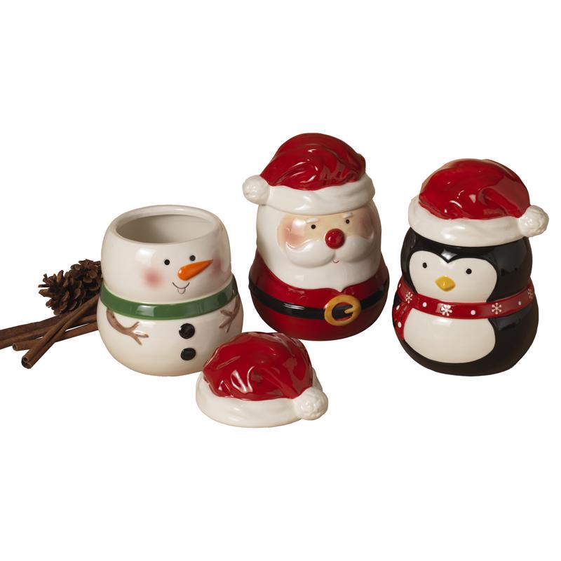 Gerson Assorted Snowman/Santa/Penguin Indoor Christmas Decor 8.5 in.