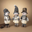 Gerson Assorted Lighted Plush Snowmen Table Decor 22 in.