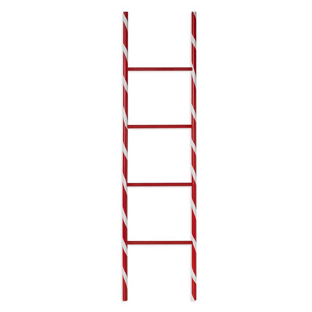 Celebrations Red/White Holiday Stripe Ladder 48 in.