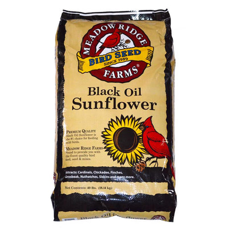 Meadows Ridge Farms All Wild Birds Black Oil Sunflower Seed Bird Seed 40 lb